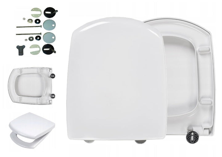 Ramm Toilettensitz kompatibel mit Cersanit Carina, WC Sitz aus antibakteriellem Duroplast, Toiletten