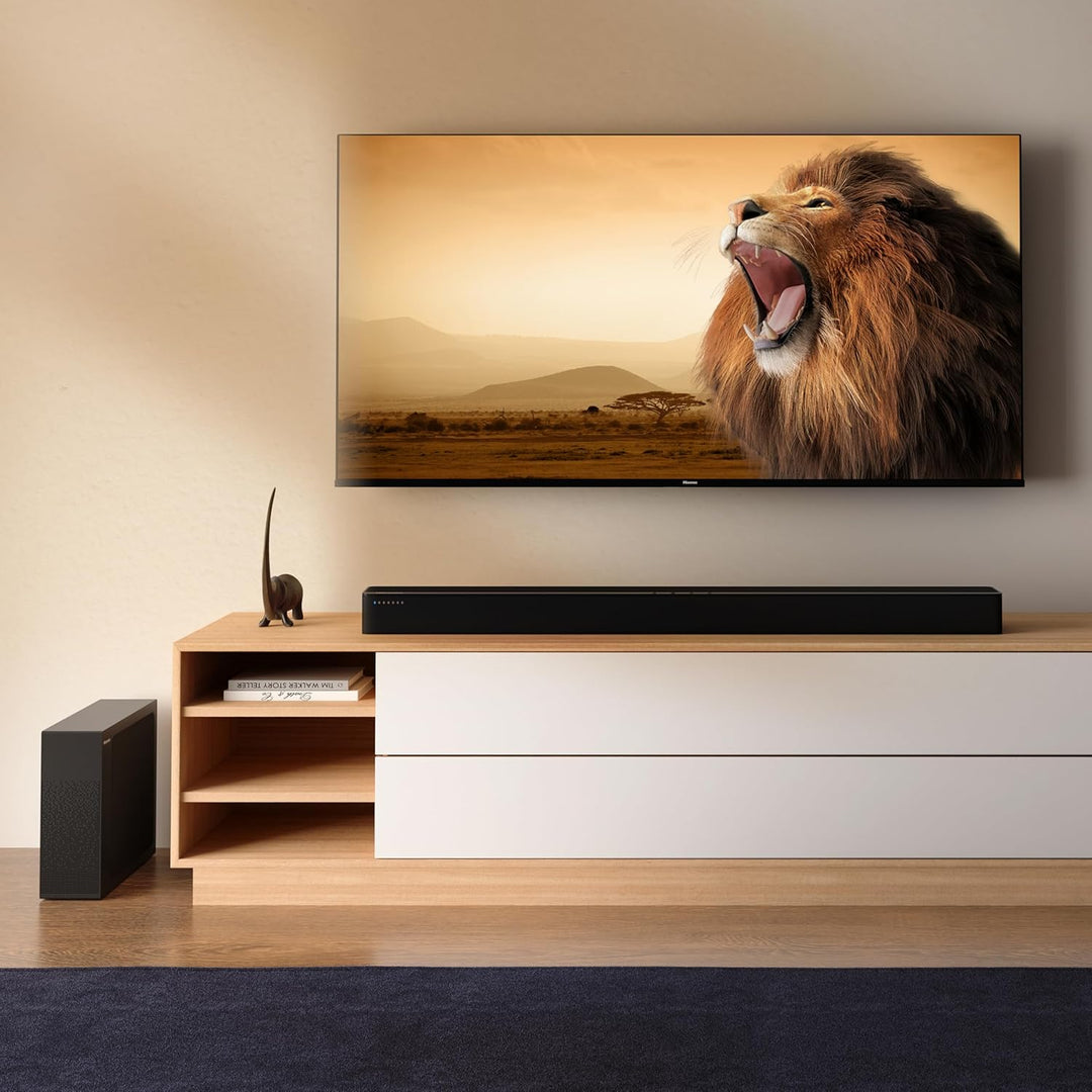 Hisense HS2100 2.1 Soundbar Home Theater System mit kabellosem Subwoofer, 240W, Dolby Audio, Bluetoo