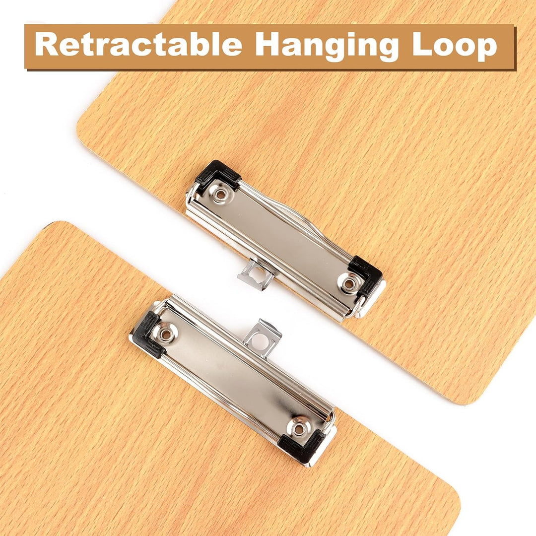 APACALI 10 Stück Klemmbrett A4 Holz, Klemmbrett Holz, Zwischenablage Schreibbrett, Pad Halter Clipbo