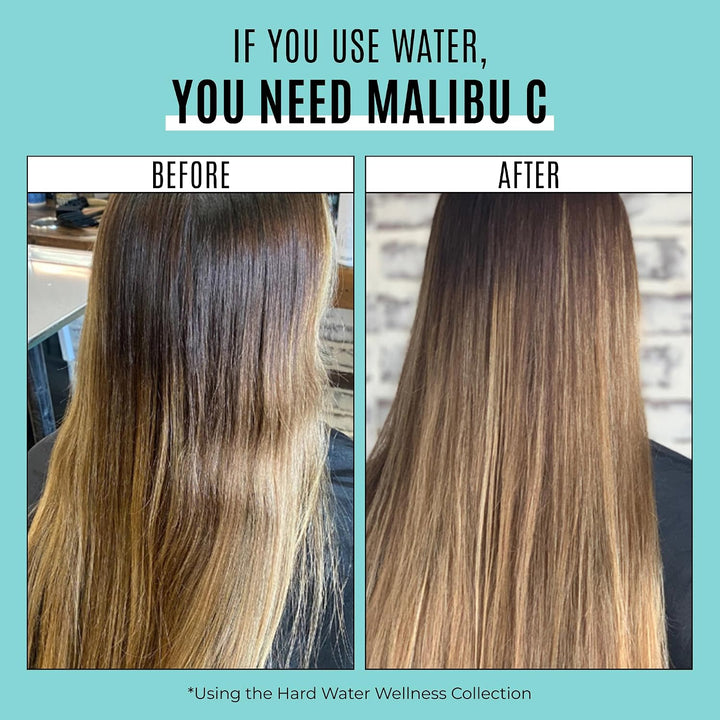 Malibu C Hard Water Wellness Kollektion (Shampoo 266ml + Conditioner 266ml + Color Lock Maske 4 x 5