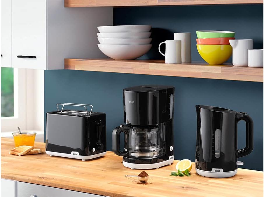 Braun Household Breakfast1 Double Slot Toaster with 8 Toast Settings and Defrost Function, 900 W, HT