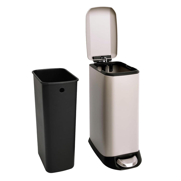 SVITA TS12 Edelstahl Mülleimer Treteimer Abfalleimer 12l inkl. Inneneimer Kunststoff Pedal Softclose