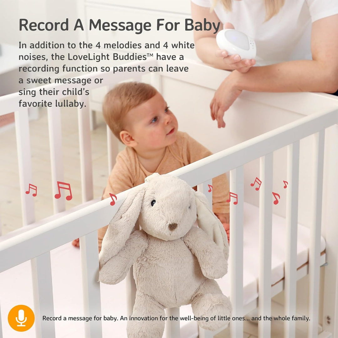 Cloud.b LoveLight™ Buddies - Billy der Hase | Beruhigende Klänge | Sprachaufnahme | Shake & Play | S