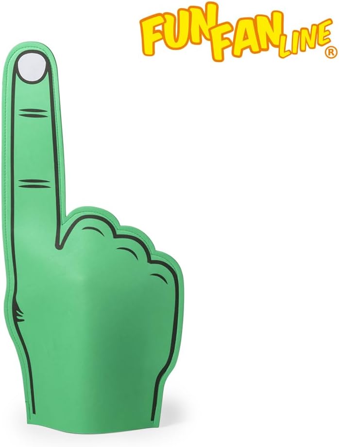 Fun Fan LINE - Riesige farbige Eva-Gummi Hand. Handschuh mit Finger riesen. Doppelseitiger Druck und