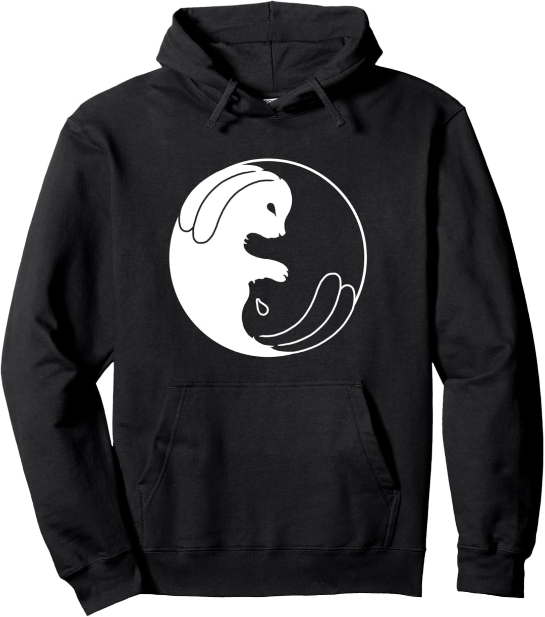 Yin Yang Zeichen Hase Kaninchen Haustier Geschenk Pullover Hoodie