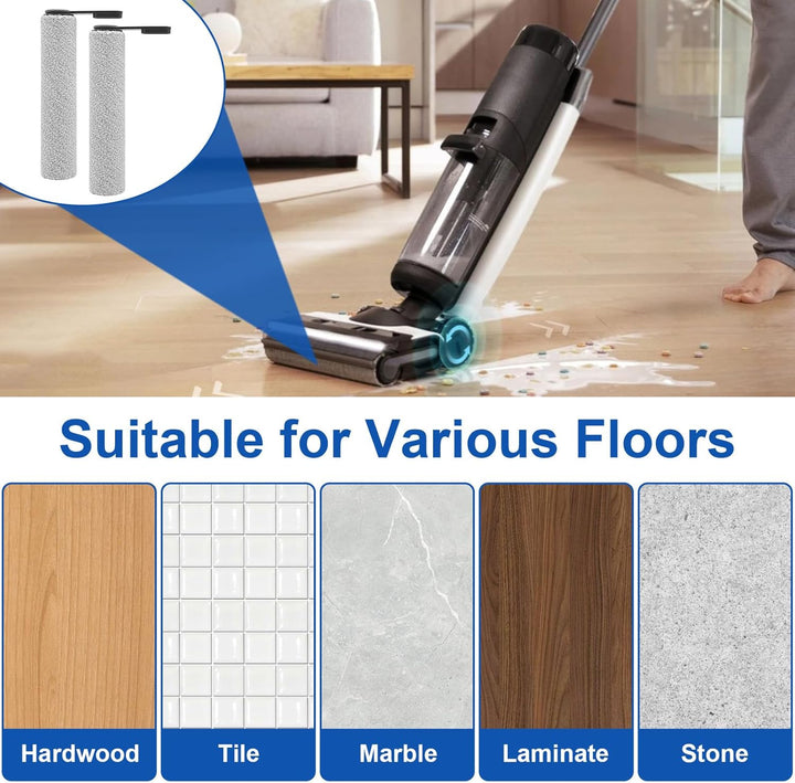Fixbetter Ersatzbürstenrolle und HEPA-Filter passend für Tineco FLOOR ONE S7 PRO/FLOOR ONE S6 Akku-N