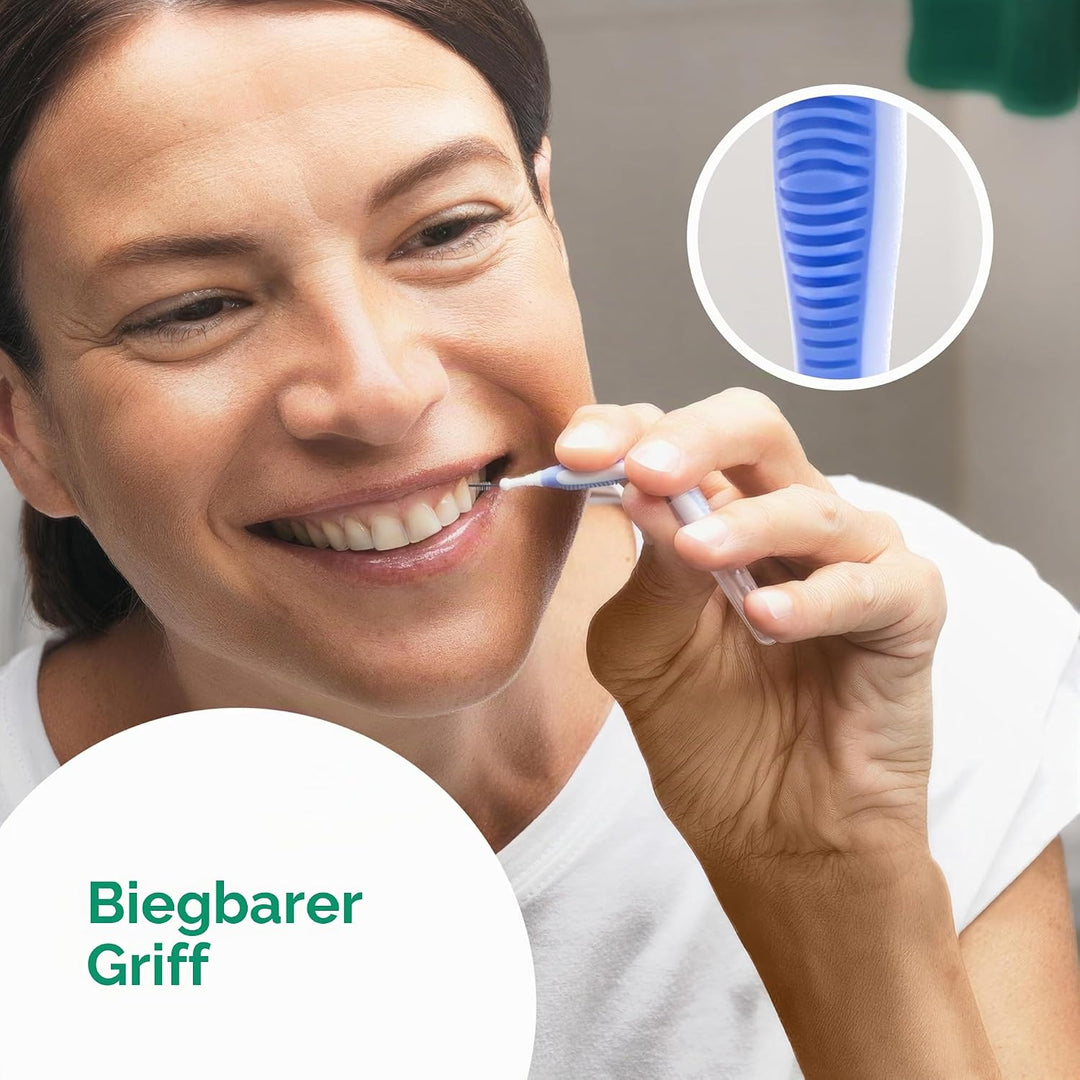 GUM TRAV-LER Interdentalbürsten | Zur gründlichen Reinigung aller Zahnzwischenräume | Biegbarer Hals
