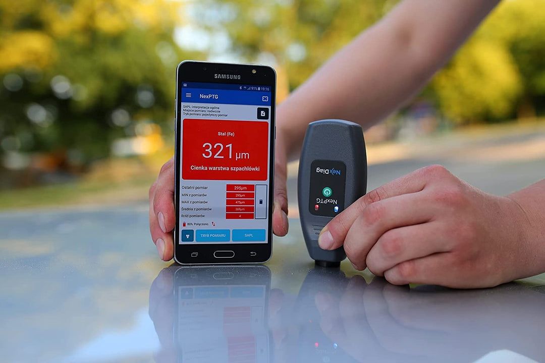 NexPTG Standard Lackdickenmesser Auto mit App für iOS & Android | Professionelles Lackschichtdickenm