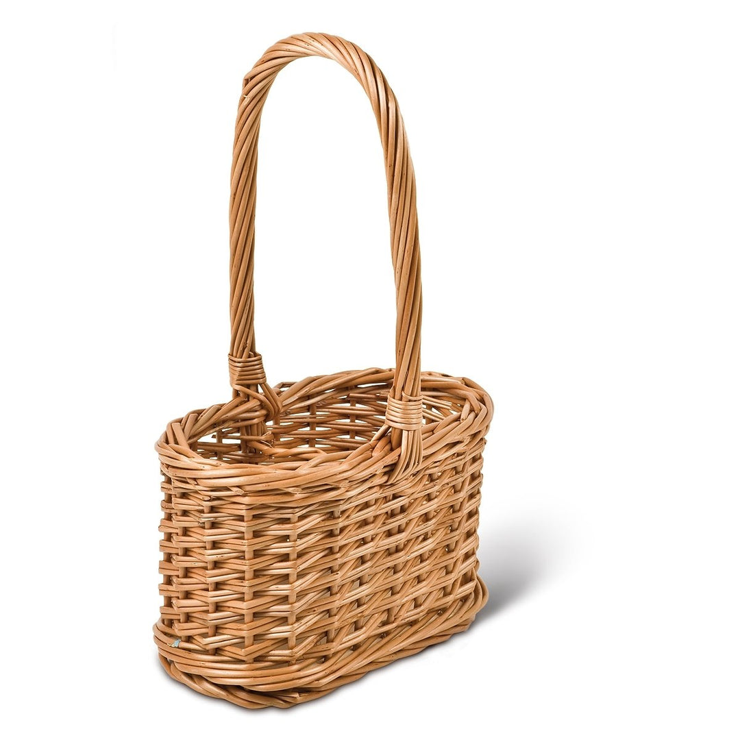 Adam Schmidt Flaschenkorb oval, braun, T 26cm x B 15cm x H 16/39cm