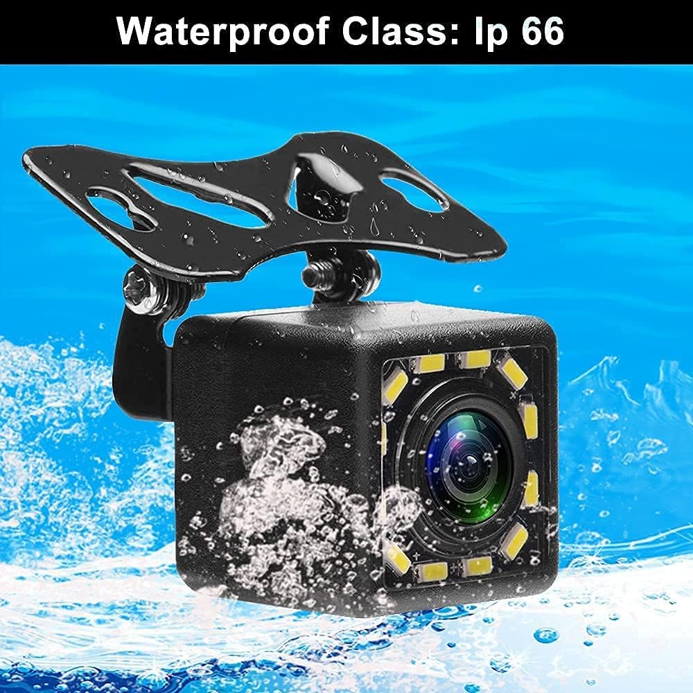 Camecho Rückfahrkamera mit Super Nachtsicht IP67 Wasserdicht Auto Rückfahrkamera 170° Weitwinkel 12