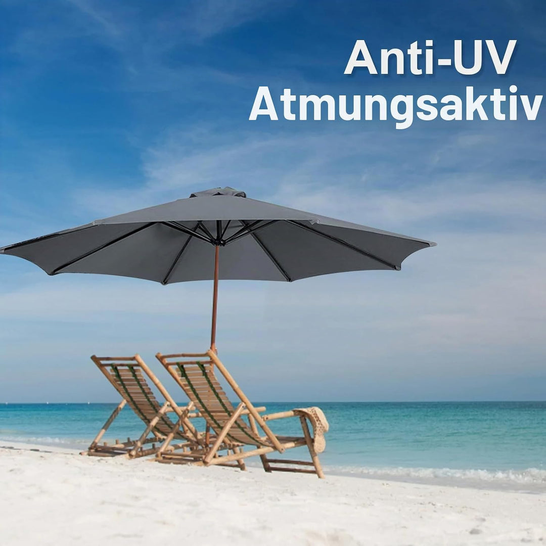 MENAYODA Sonnenschirm Ersatzbezug, Terrassenschirm Ersatzdach, 3 m Wasserdicht, Langlebig Sonnenschi