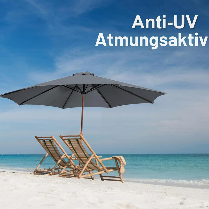 MENAYODA Sonnenschirm Ersatzbezug, Terrassenschirm Ersatzdach, 3 m Wasserdicht, Langlebig Sonnenschi