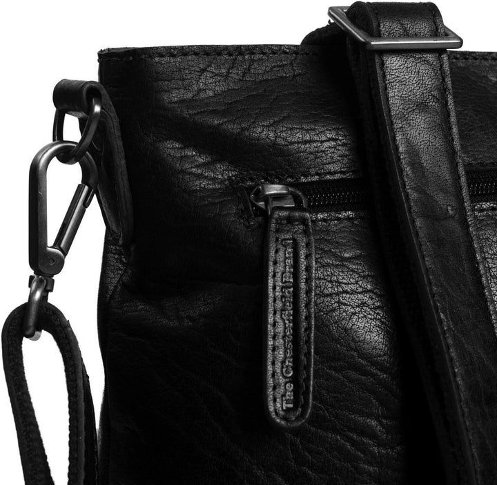 The Chesterfield Brand Antique Buff Annic Schultertasche Leder 30 cm Schwarz, Schwarz