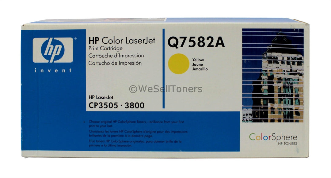 Original Toner für hp Color LaserJet 3800, gelb Q7582A