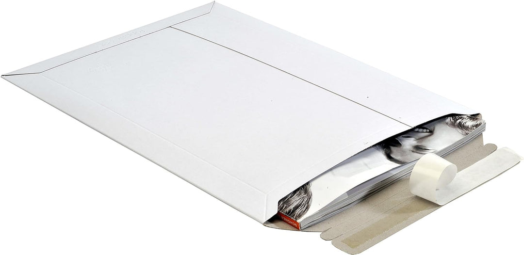 100 St Versandtaschen Toppac TP235 250x353 mm aus weisser Vollpappe Onlineshopverpackung