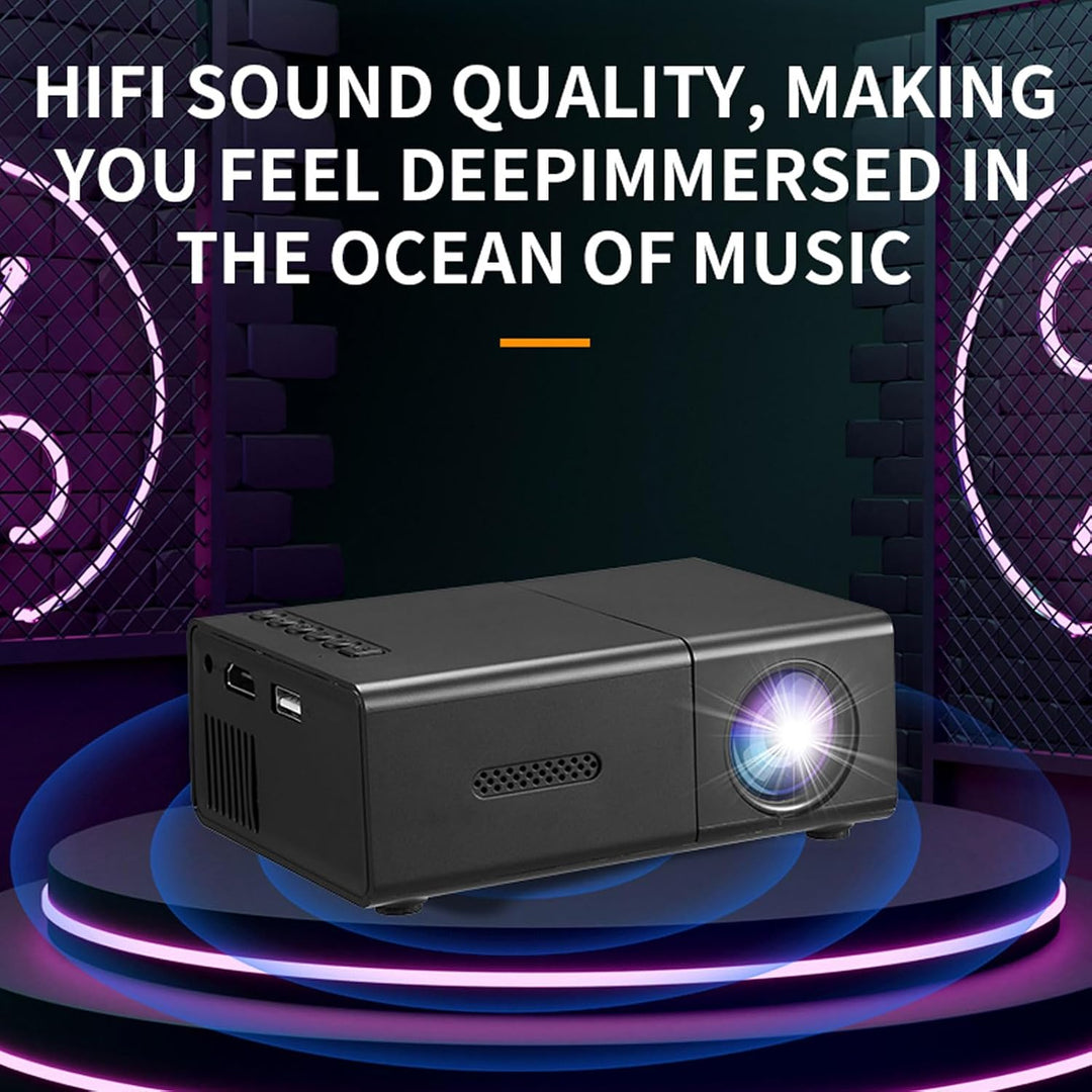 Goshyda Small Movie Projector, 1080p HD Tragbarer Projektor mit Integriertem Lautsprechertelefon, Ko
