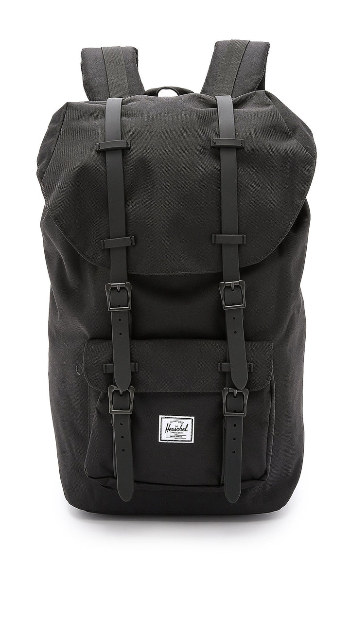 Little America Backpack Black/Black Rubber Backpack, Black/Black Rubber Backpack