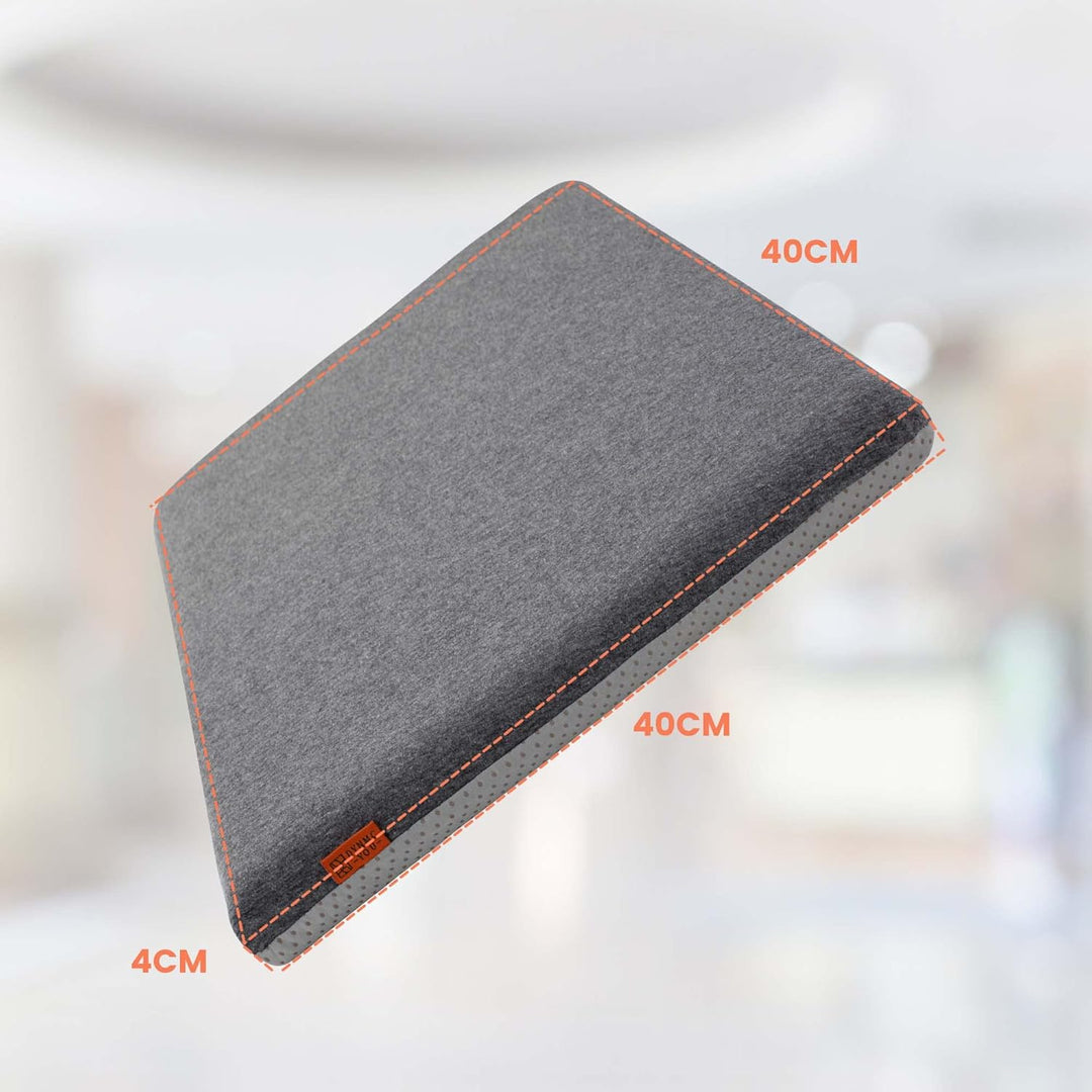 DYNMC you Sitzkissen Stuhl - Stuhlkissen 40x40 - Eckig 4er Set Grau - Test SEHR GUT - Mittelhart H3