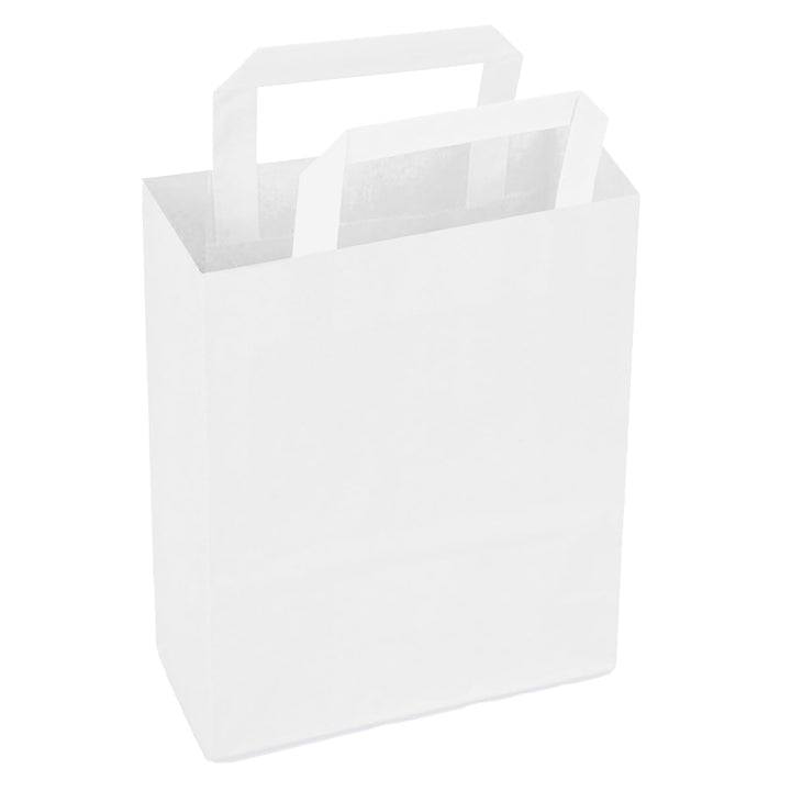 verpacking Papiertragetaschen 22 x 18 x 8 cm Weiss [Grösse und Farbe wählbar] Geschenktüten Einkaufs