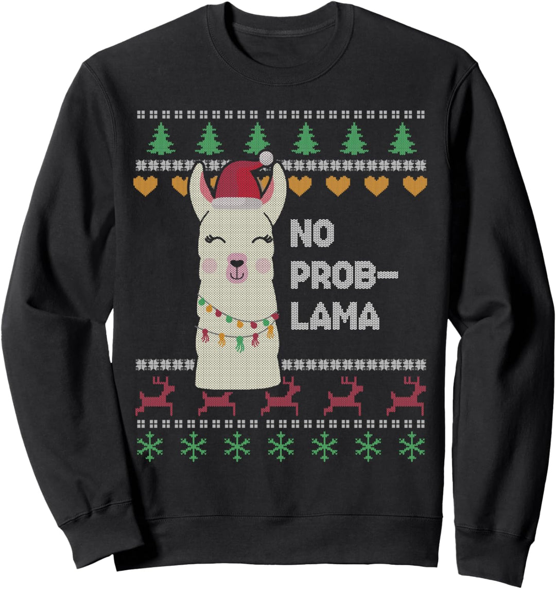 No Prob Lama Ugly Christmas Sweatshirt