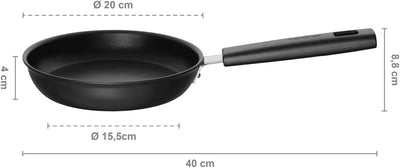 Fiskars Bratpfanne, Ø 20 cm, Für alle Kochfelder geeignet, Aluminium/Kunststoff, Kratzfest, Antihaft