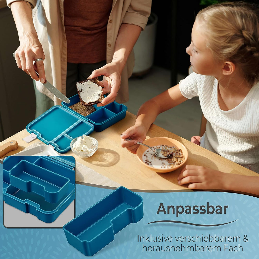 My Vesperbox® Brotdose für Kinder mit Fächern [JIN] - Lunchbox mit Trennfächern - Bento Box - Jausen