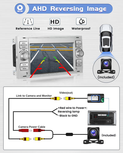 [2G+64G] Hikity Autoradio Navi Für Ford Transit Fiesta Focus Mondeo Kuga Galaxy S-Max Android 13 Wir