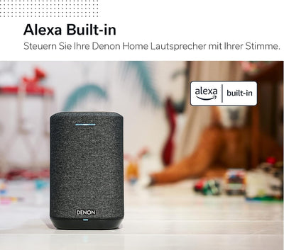 Denon Home 150 Multiroom-Lautsprecher, HiFi Lautsprecher mit HEOS Built-in, Alexa integriert, WLAN,