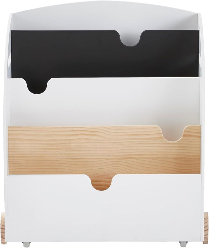 Vertbaudet VERTBAUDETBücherregal mit Rollen,School weissONE Size, Weiss
