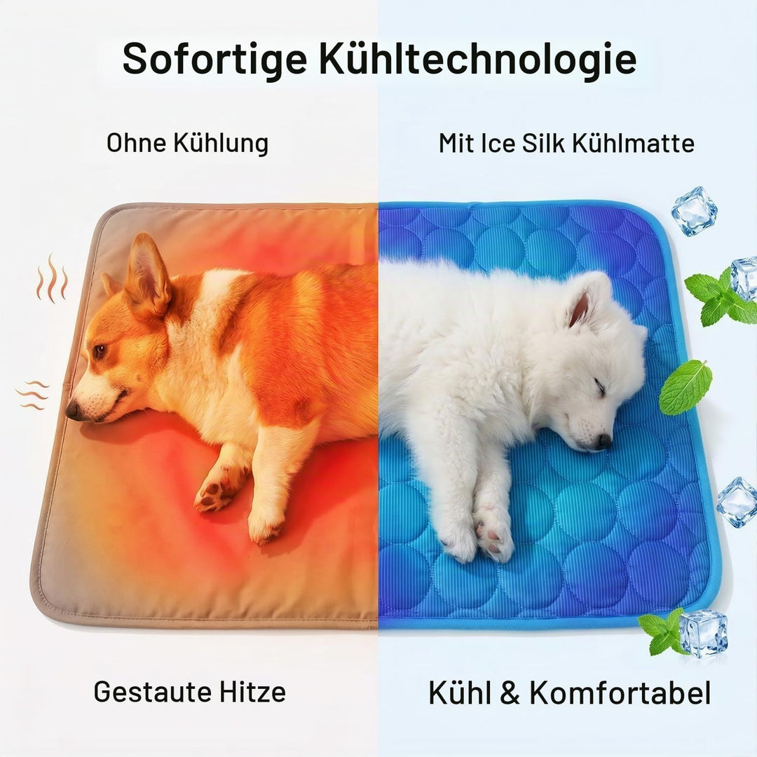 Kühlmatte für Hunde,2026 Neu Selbst Kühlende Hundematte Sommer,100 * 70cm Waschbar Kühlkissen Selbst