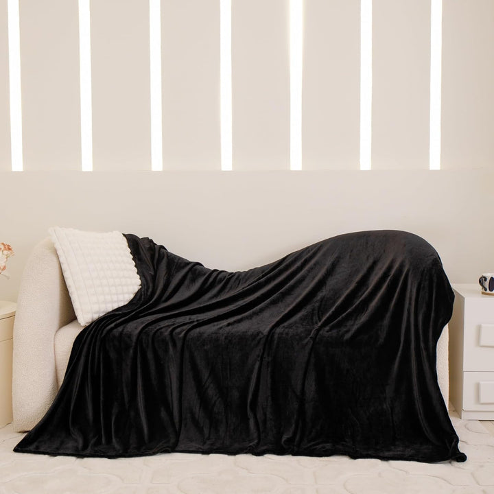 Kuscheldecke Flauschig Winter Warm Schwarz Fleecedecke Kuscheldecke 150x200 Weich Kuschelig Flanell
