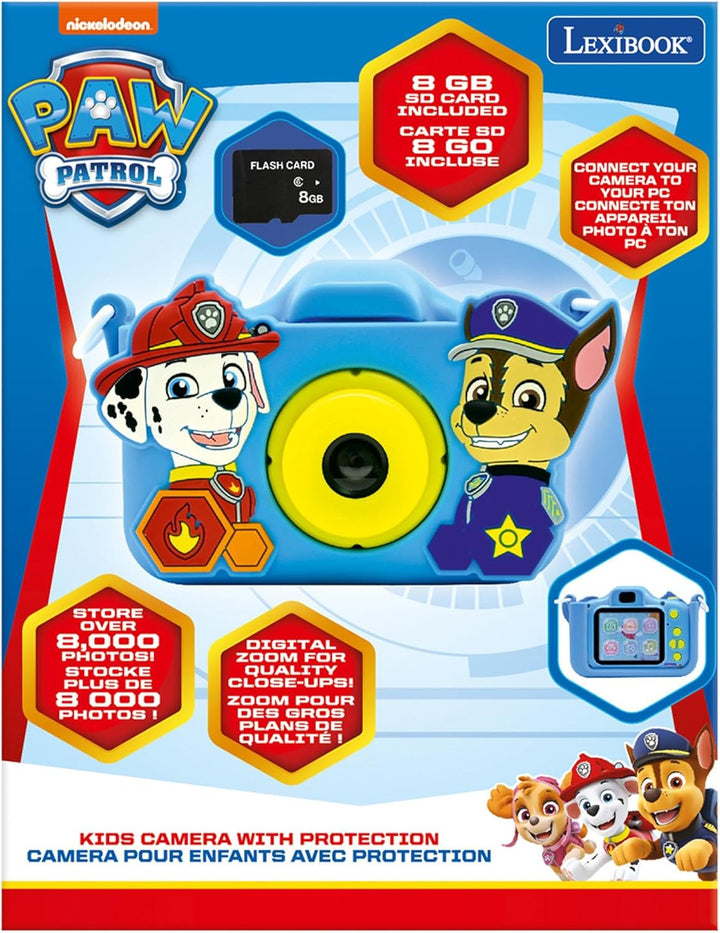 Lexibook, Paw Patrol, 4-in-1 Kamera für Kinder mit Schutz, Foto-, Video-, MP3- und Spielfunktionen,