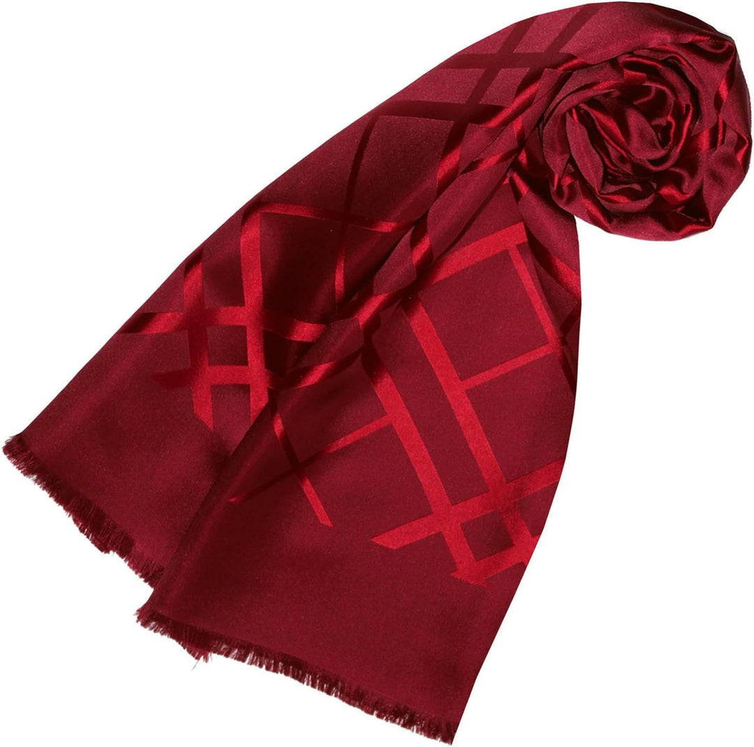 Lorenzo Cana Herren Schal aus 100% Seide aufwändig jacquard gewebter Damast Seidenschal Seidentuch T