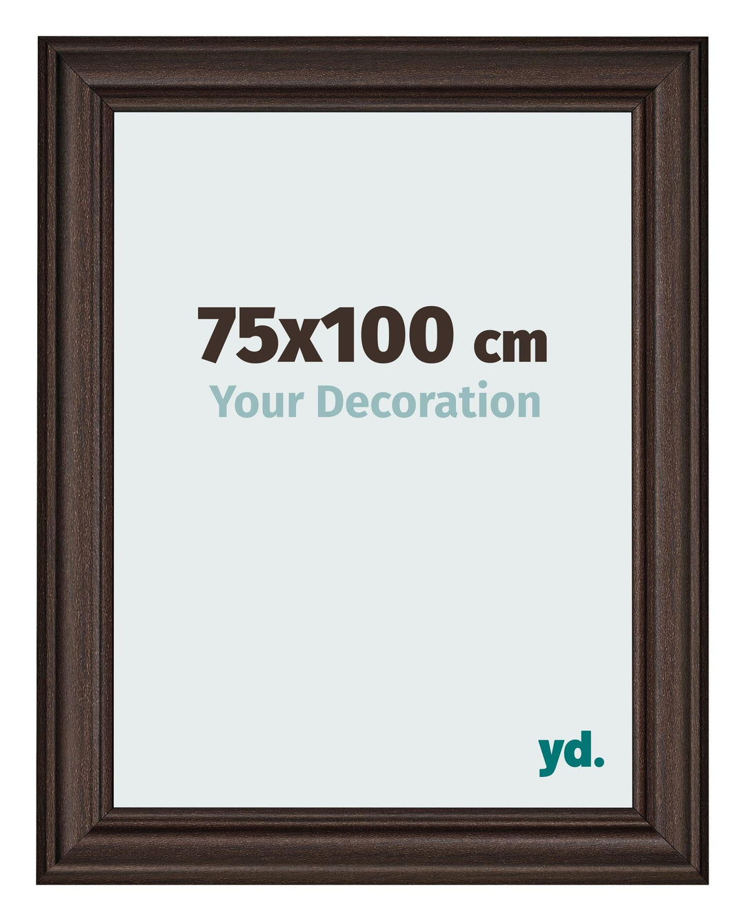 yd. Your Decoration - Bilderrahmen 75x100 cm - Eiche Dunkel - Bilderrahmen aus MDF mit Acrylglas - A