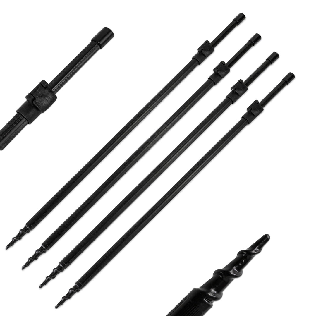 A&N 4 Stück Rutenhalter Bankstick Storm Pole Alu Drill 50-90cm teleskopierbar Rod pod