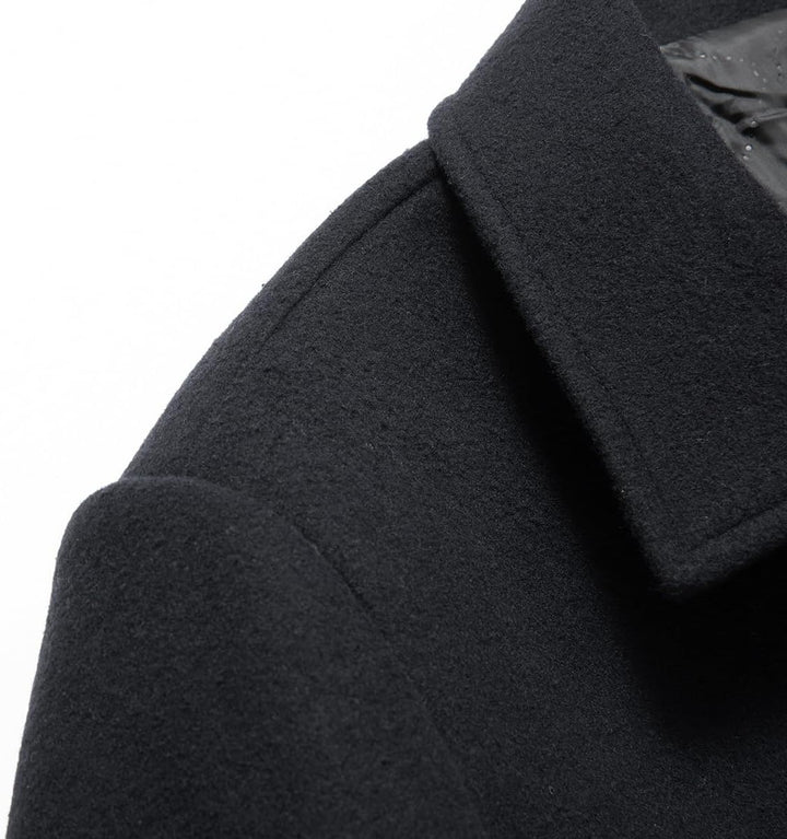 YOUTHUP Mantel Herren Wolle Kurzmantel Regular Fit Winter Wollmantel Kurz Herrenmantel für Business