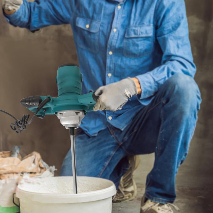 Profi Rührwerk, 2100W Handrührwerk Mörtelrührer, Gewinde Betonmischer, Betonmischer 6-Gang Einstellb