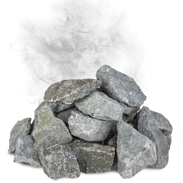 Diabas Saunasteine, 20 kg, 50-80 mm, vorgewaschene Aufgusssteine für Saunaofen, handverlesen, schads