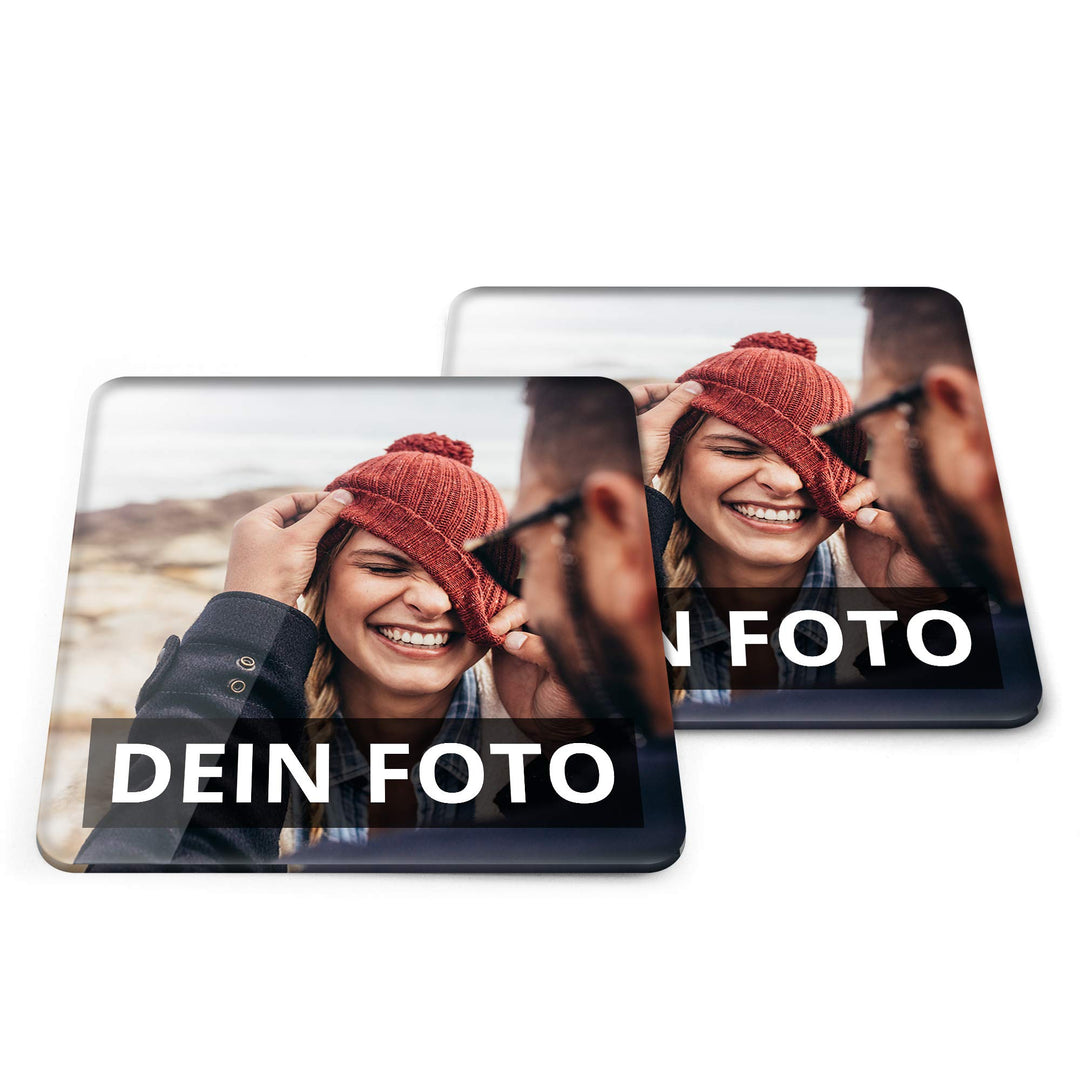 Untersetzer mit Foto personalisiert - Personalisierbare Acrylglas-Untersetzer Bedrucken (Eckig) (Acr