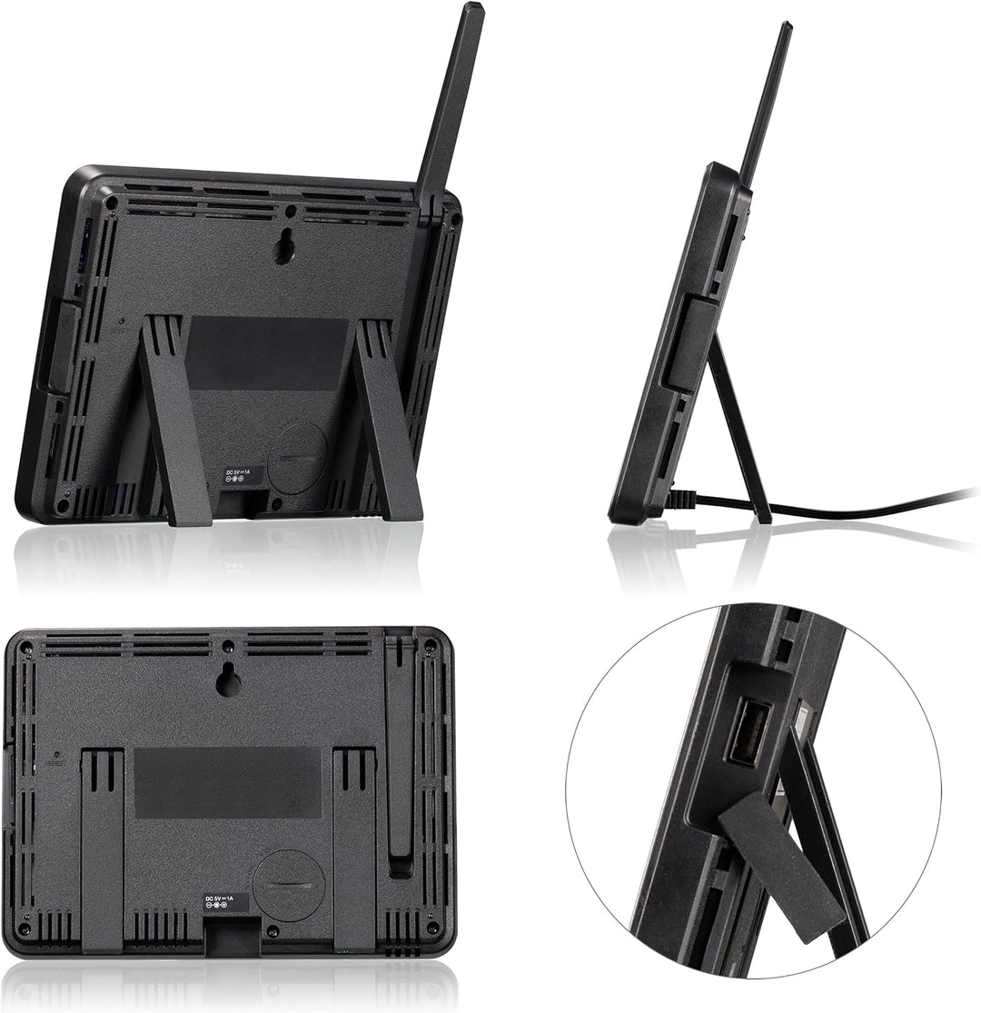 Bresser WLAN HD TFT Funk Wetterstation mit Profi Sensor und Regenmesser zur Messung von Wind, Luftfe