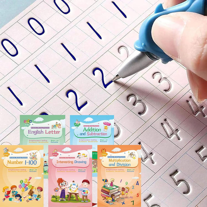 Magical Handwriting Workbooks Practice Copybook, Magic Calligraphy That Can Be Reused Handwriting Co