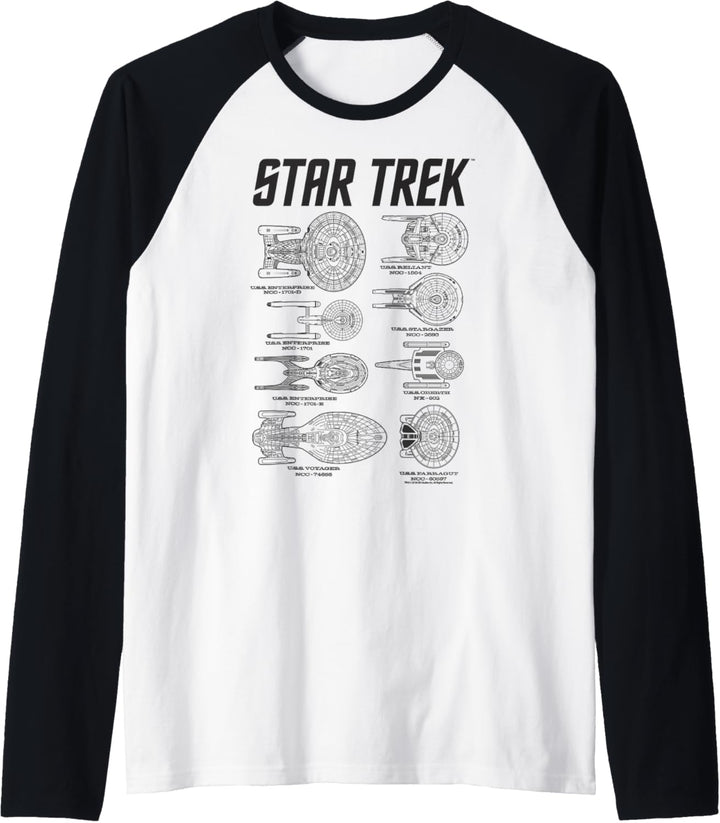 Star Trek Spaceships Of Starfleet Enterprise Textbook Raglan