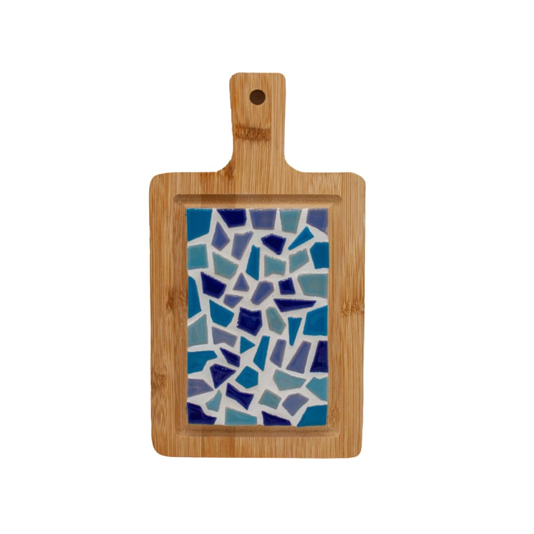Little Creations mosaik Mini-Servierbrett Blau | DIY Bastelset Erwachsene | Gestalte deine eigene Se