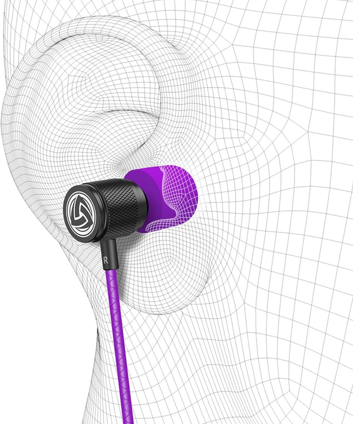 LUDOS Ultra Kopfhörer In Ear Ohrhörer mit Kabel und Mikrofon, Kristallklarer Klang, Ausgewogene Höhe