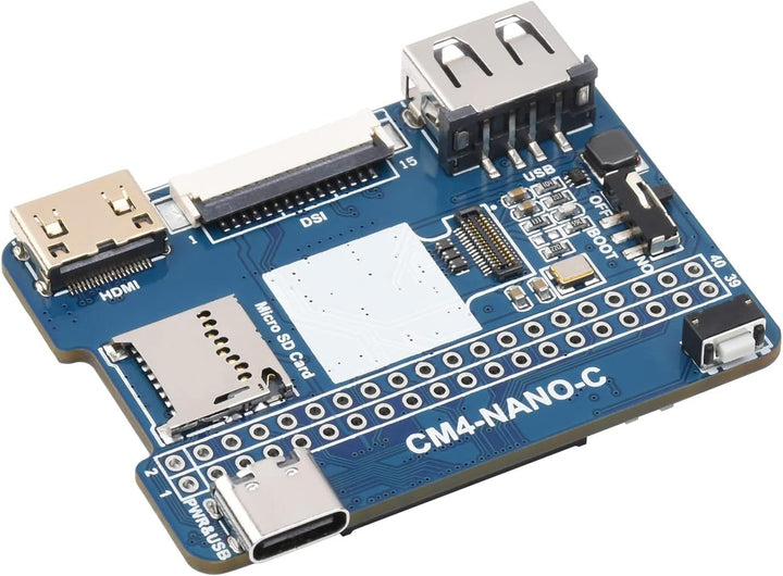 Nano Base Board (C) for Raspberry Pi Compute Module 4 Lite/EMMC, Same Size As The CM4,Standard CM4 S