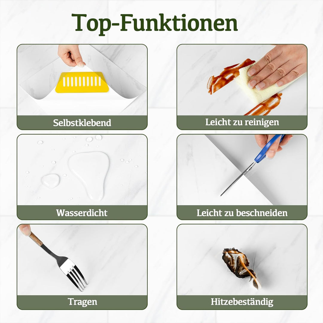 Vinylboden Selbstklebend PVC Bodenbelag Selbstklebende Vinyl Bodenaufkleber Fliesen Wasserfest und V