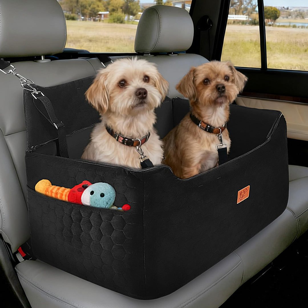 Hunde Autositz für Mittlere/Grosse, 78x55x53CM Abnehmbarer und Waschbarer Sitzerhöher Hundebett Auto