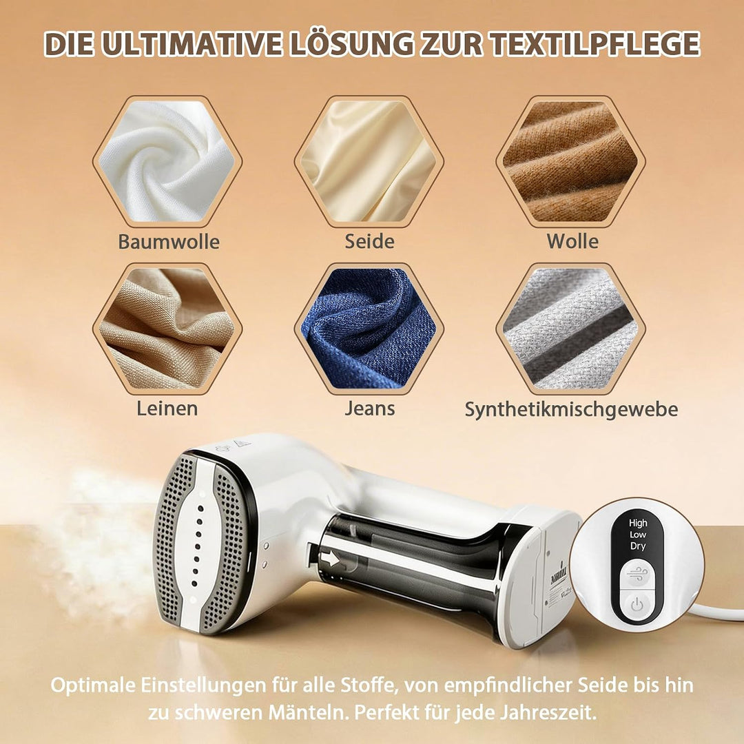 Anbull 2-in-1 Steamer Dampfglätter mit Saugfunktion, 5000 Pa Saugleistung