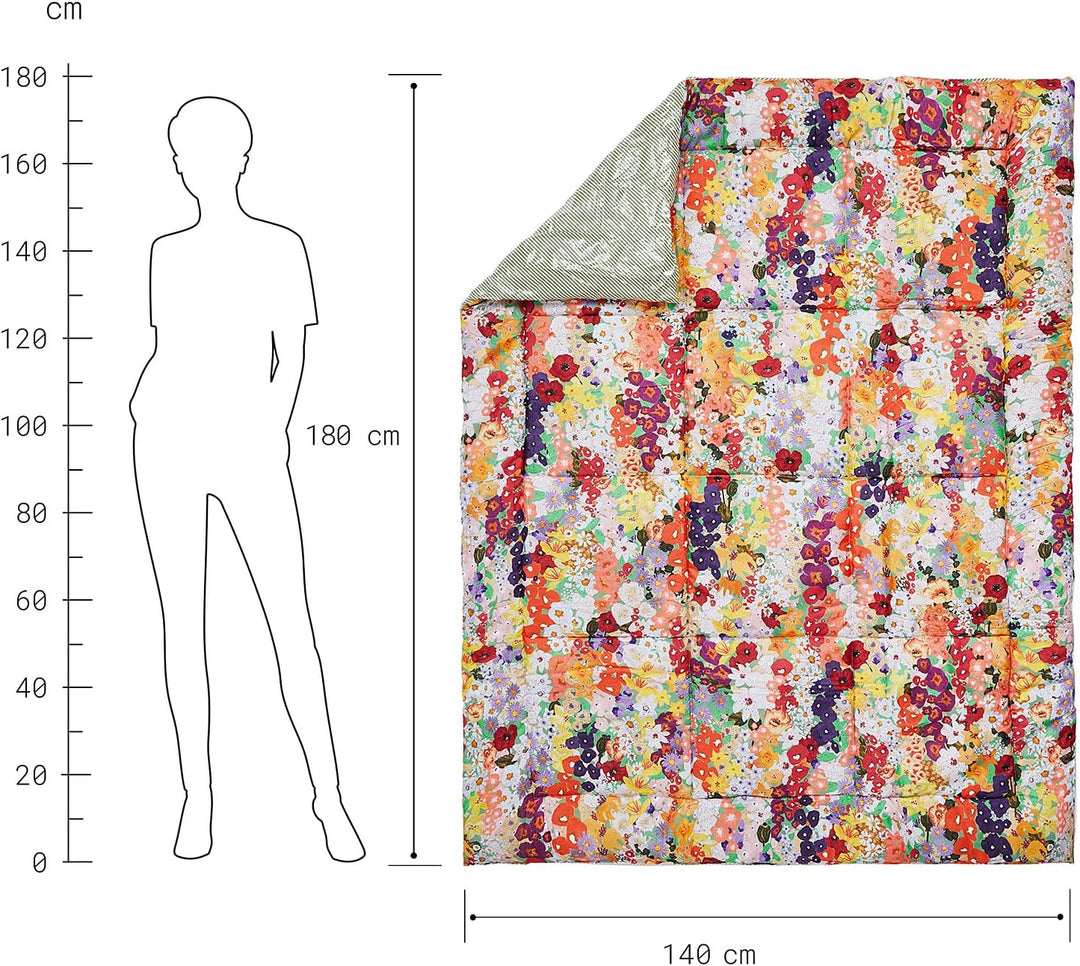 BUTLERS Picknickdecke 140x180 cm - Picnic Deluxe - Campingdecke Outdoor gefüttert | Liegedecke Stran