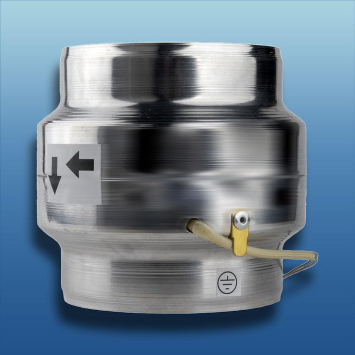 Hitzebeständiger Rohrventilator System Ø 100, Fördermenge 205 m³/h, Ausführung ohne Rückstauklappe,